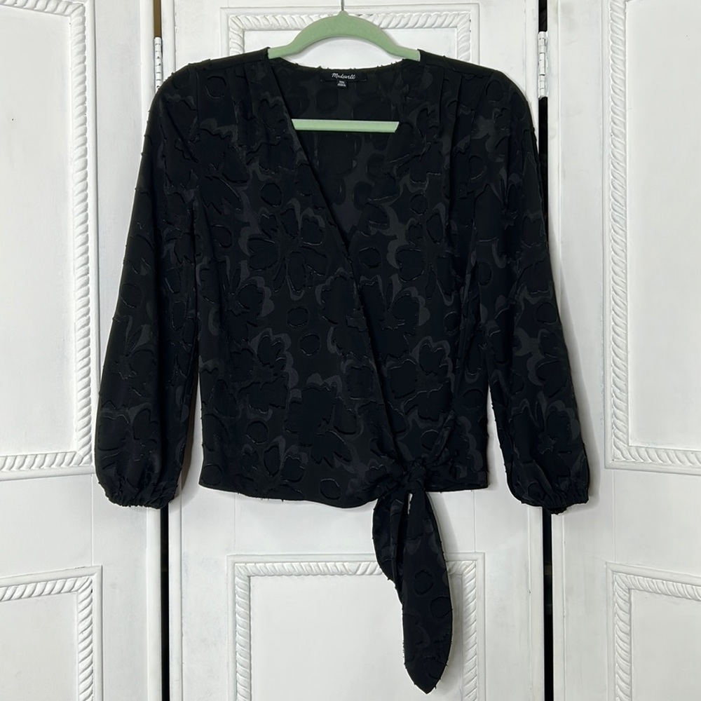 Madewell side tie textured wrap